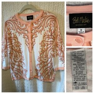 Bob Mackie Cardigan size M with button closure.